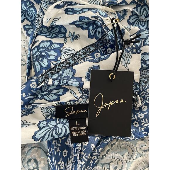 Japna Women’s Crop Tops Lot Size L Pink Floral Halter & Blue Scarf Bandana Top - Picture 8 of 13